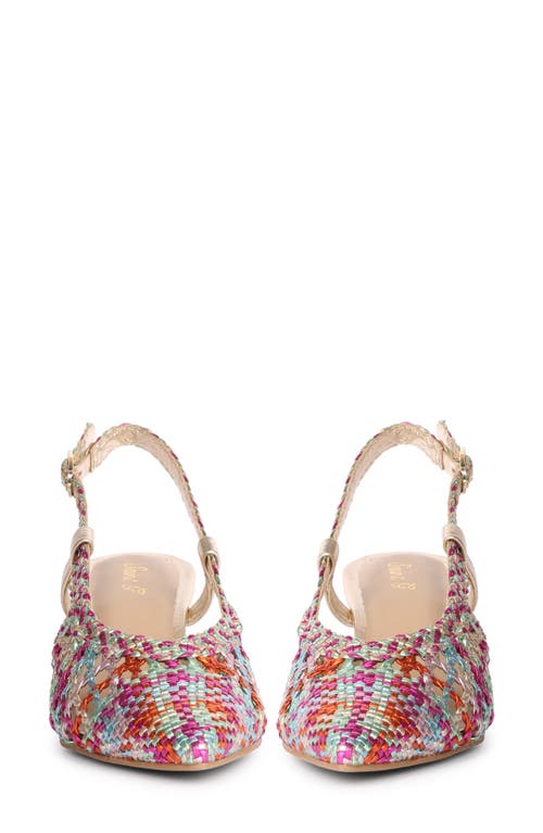 Saint G Abril Metallic Woven Slingback Pump In Rainbow