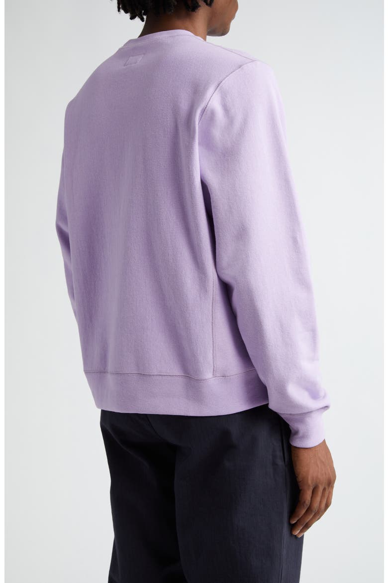 Classic Cotton French Terry Crewneck Sweatshirt, Alternate, color, LILAC BREEZE