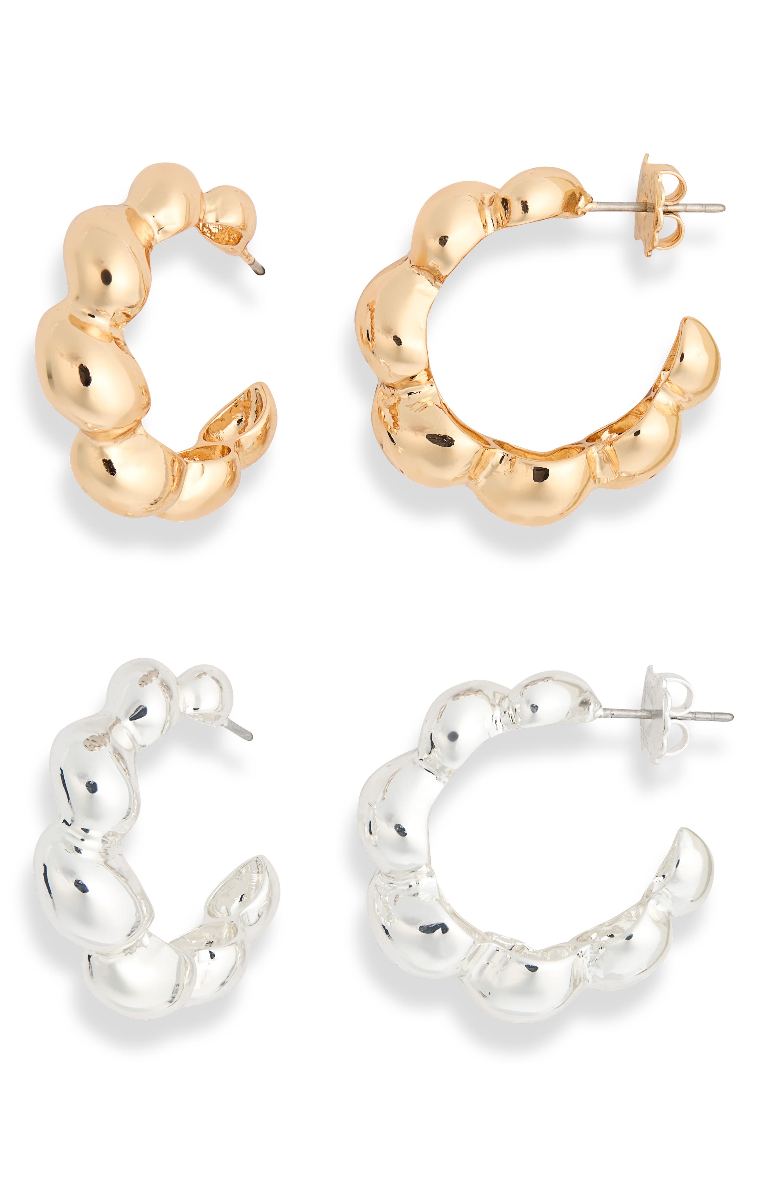 2-Pack Orb Hoop Earrings