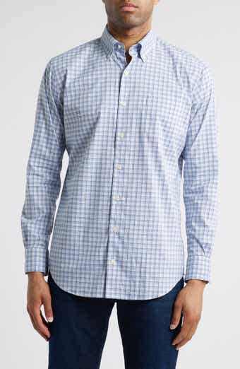 Peter Millar Albert Crown Lite Check Performance Button-Down Shirt