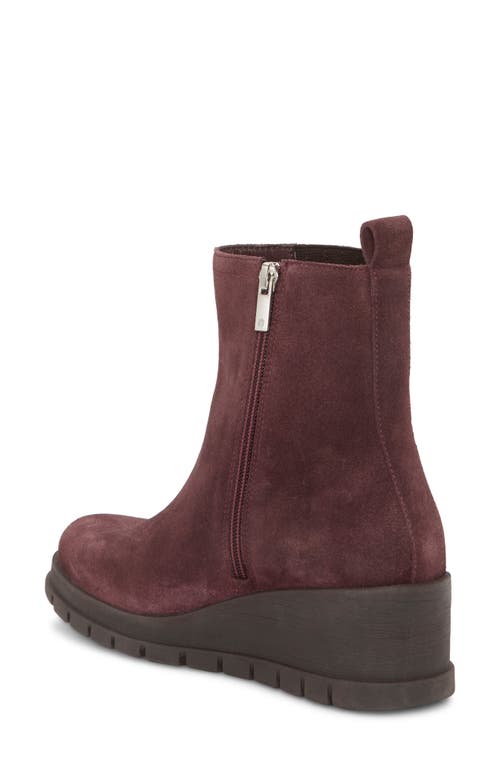 Lucky Brand Sondruh Platform Wedge Bootie In Burgundy