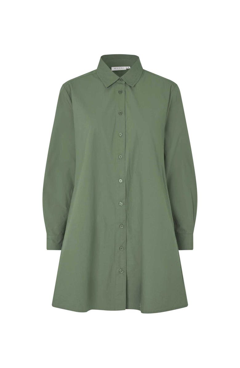 Masai Copenhagen MaIngebeth Long Sleeve Oversize Shirt, Alternate, color, Duck Green