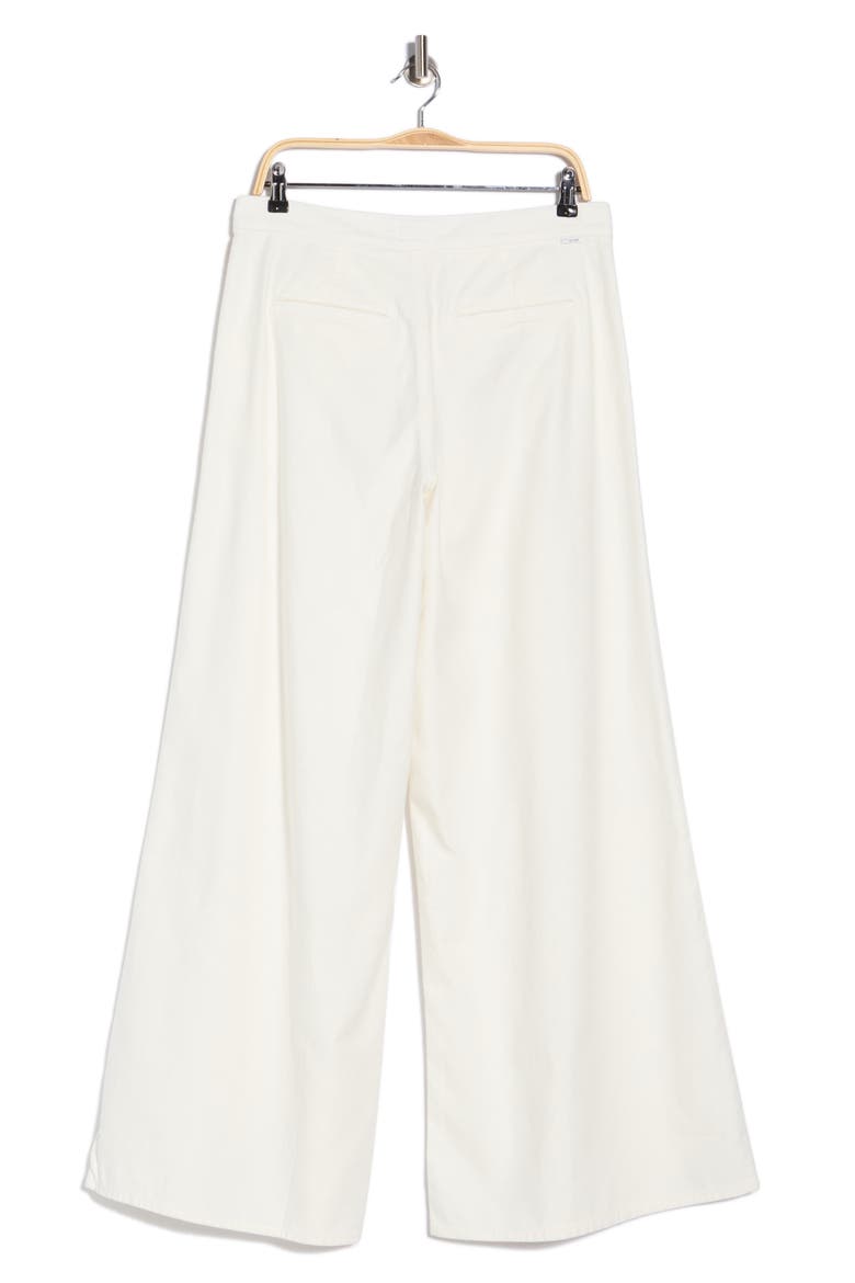 The Undercover Laced-up High Waist Wide Leg Jeans, Alternate, color, WHITE