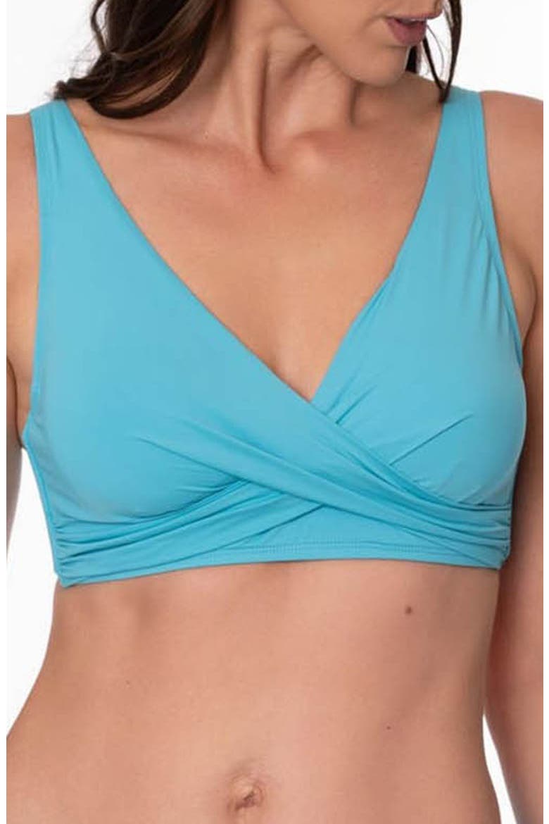 Vera Surplice Bikini Top, Main, color, COASTAL BLUE