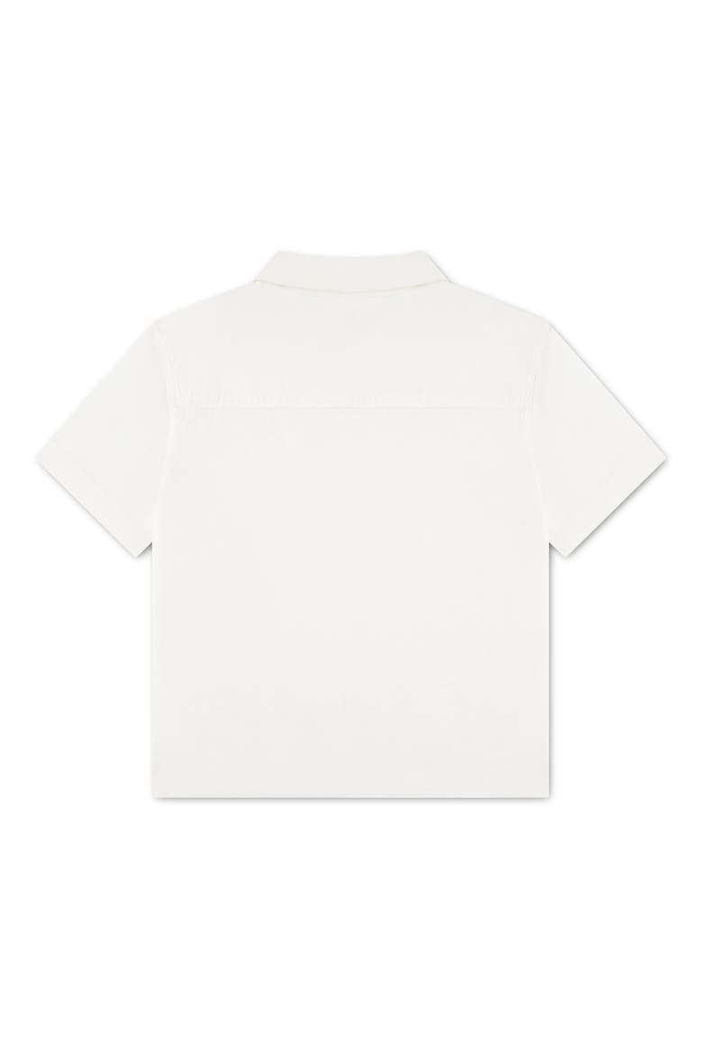 Kids' Linen Blend Camp Shirt, Alternate, color, BRIGHT WHITE