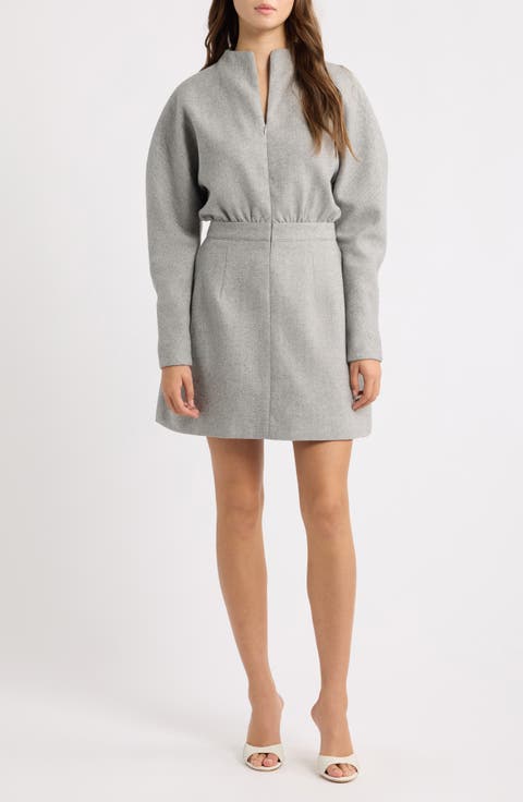 Wool Blend Tweed Dress