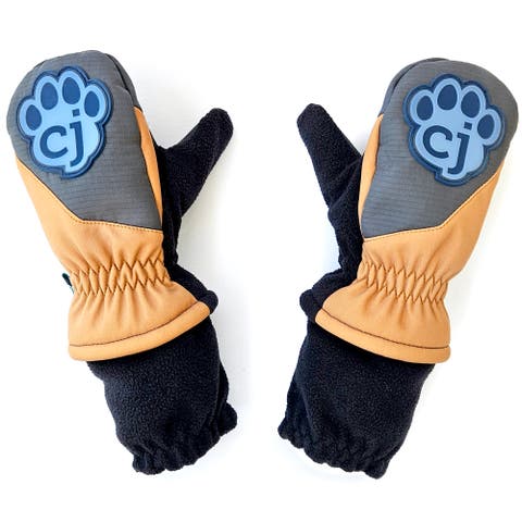 Magic Mittens Brown & Blue Waterproof Toddler Winter Mittens