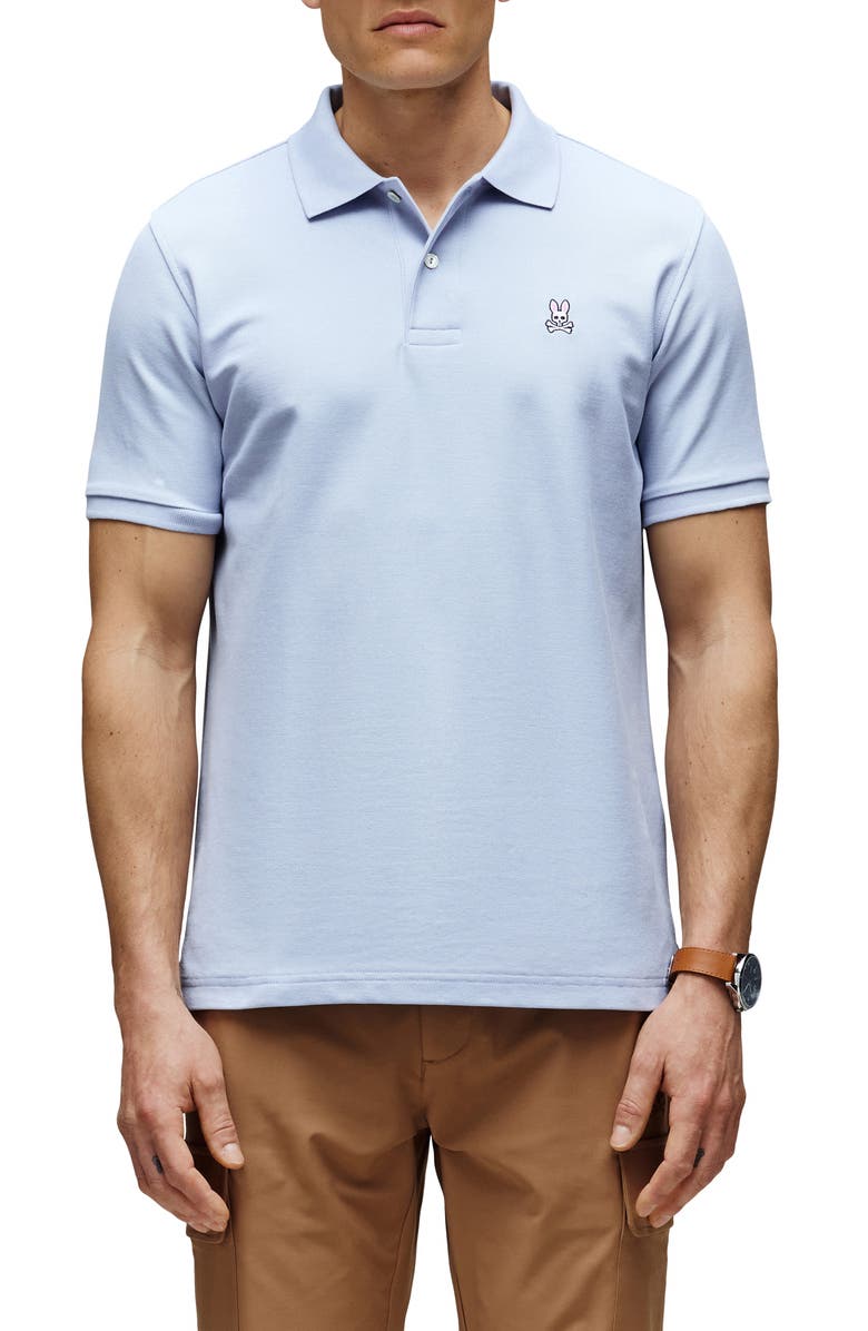 Psycho Bunny Pima Cotton Piqué Polo, Main, color, Zen Blue
