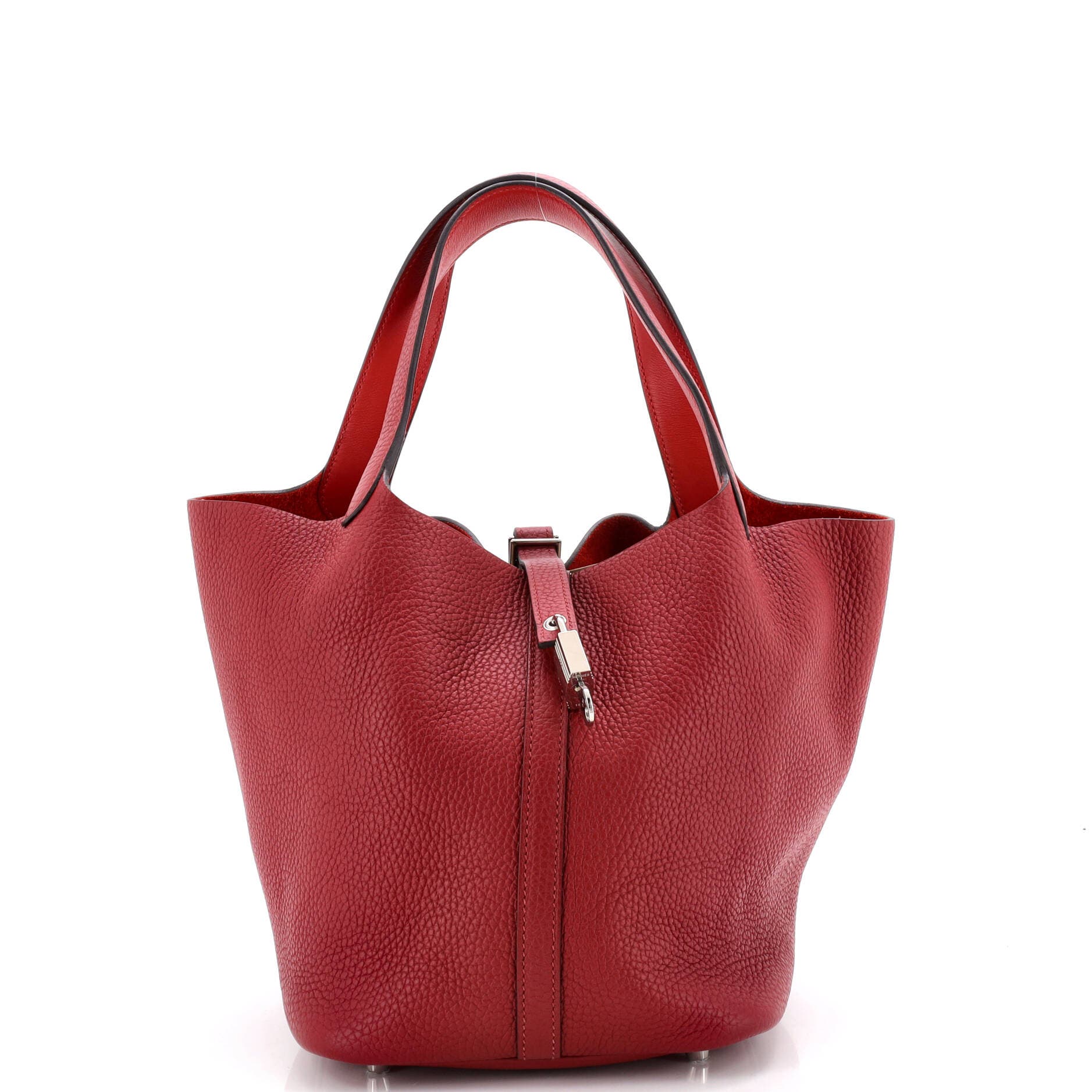 Eclat Picotin Lock Bag Clemence MM, Main, color, Red