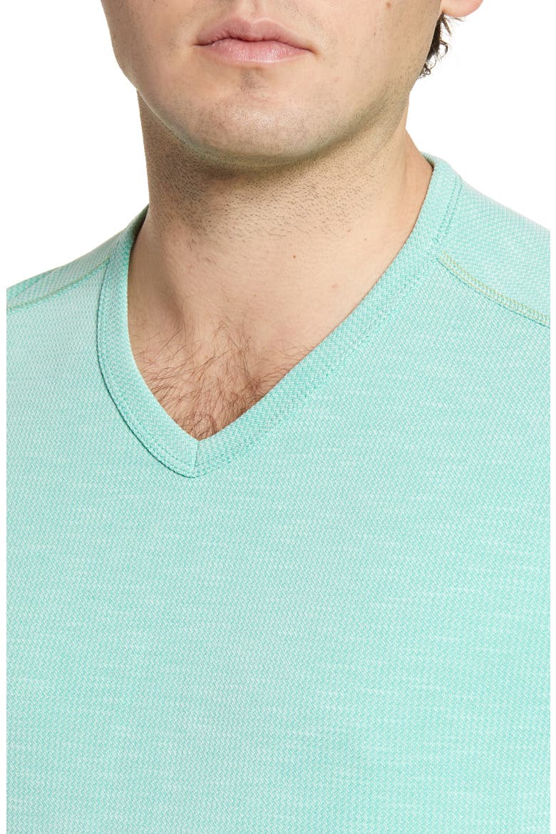 Tropicool Paradise V-Neck T-Shirt, Alternate, color, AQUA ALOHA