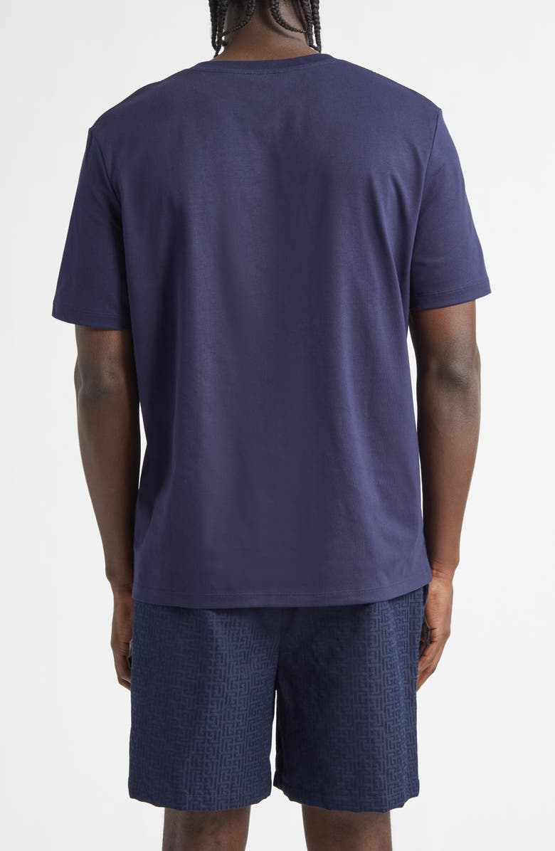 Balmain Paris Print Cotton T-Shirt, Alternate, color, Siv Navy/ White