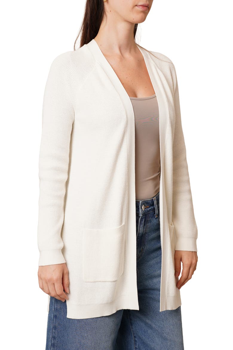 Open Front Pocket Cardigan, Alternate, color, COCONUT MILK