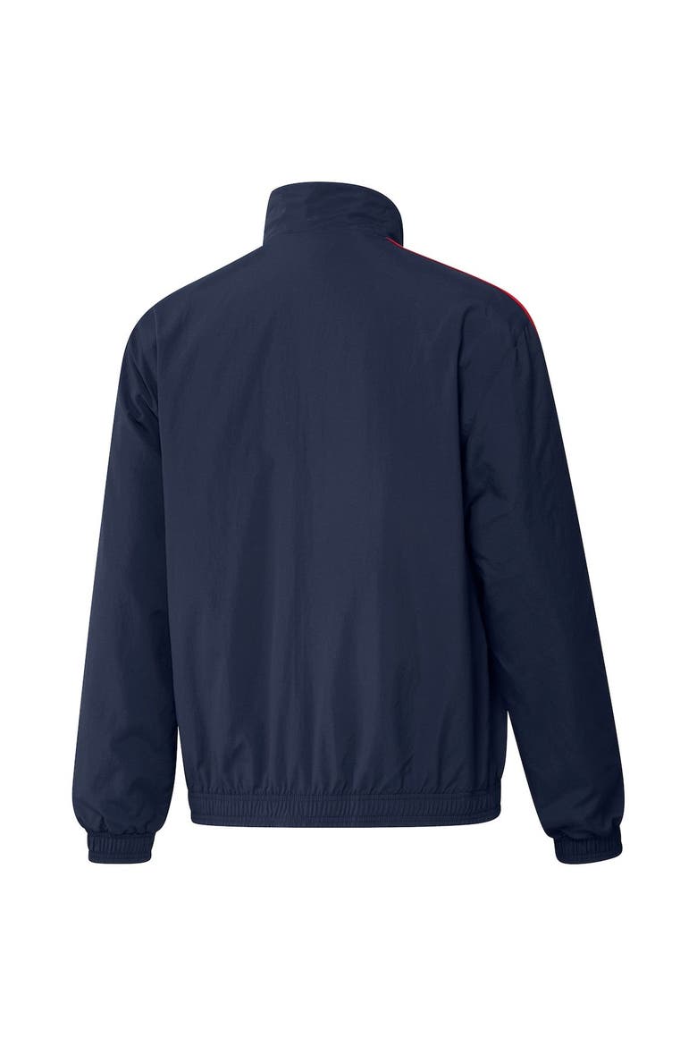 Men's adidas Navy/Red New England Revolution 2023 On-Field Anthem Full-Zip Reversible Team Jacket, Alternate, color, Navy