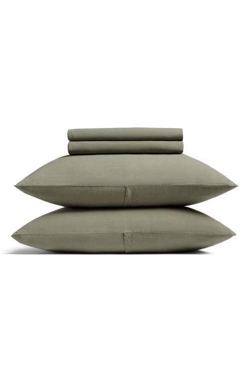 Parachute Linen Sheet Set in Moss 