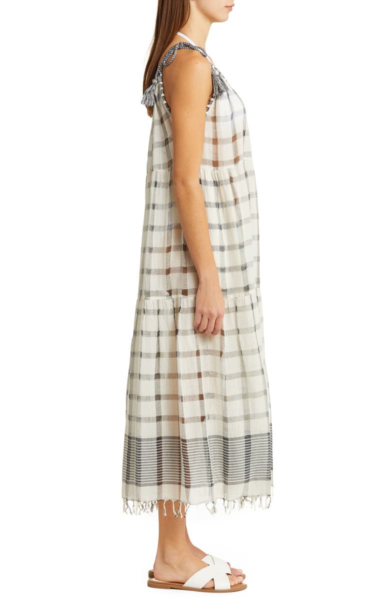 Ulla Johnson Fortuna Check Cotton Cover-Up Dress, Alternate, color, 
