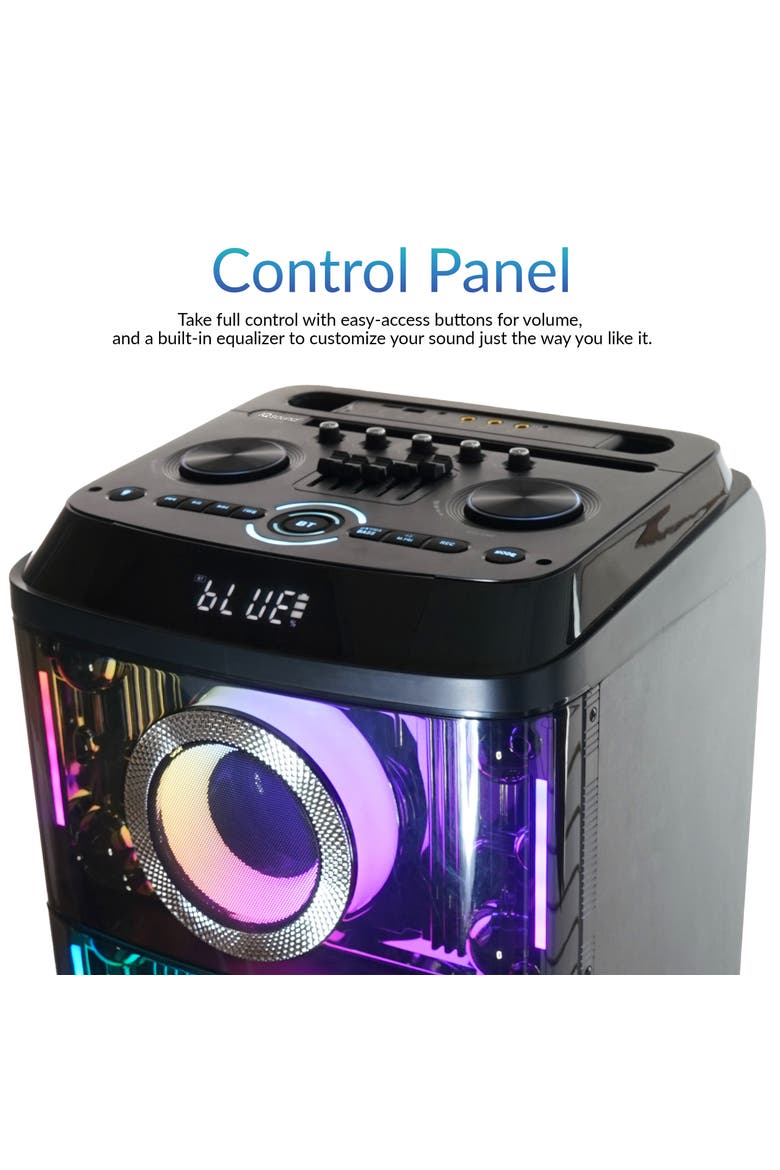 Cyber Flex 2x 12 Inch Portable Party Speaker, Alternate, color, Black