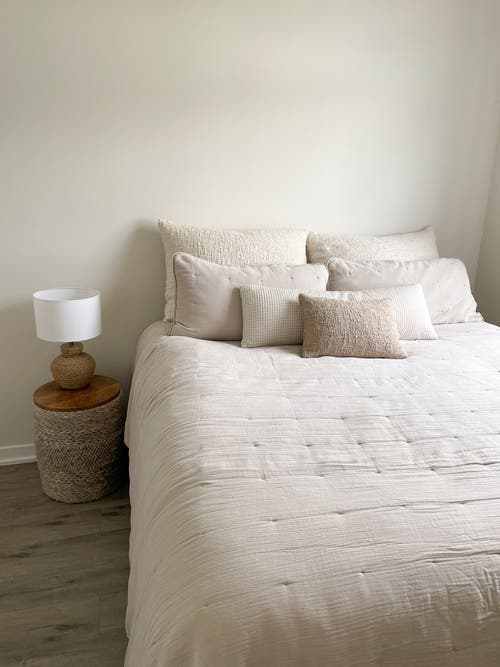 Anaya Cozy Cotton Boucle Lumbar Pillow With Down Alternative Insert In Beige