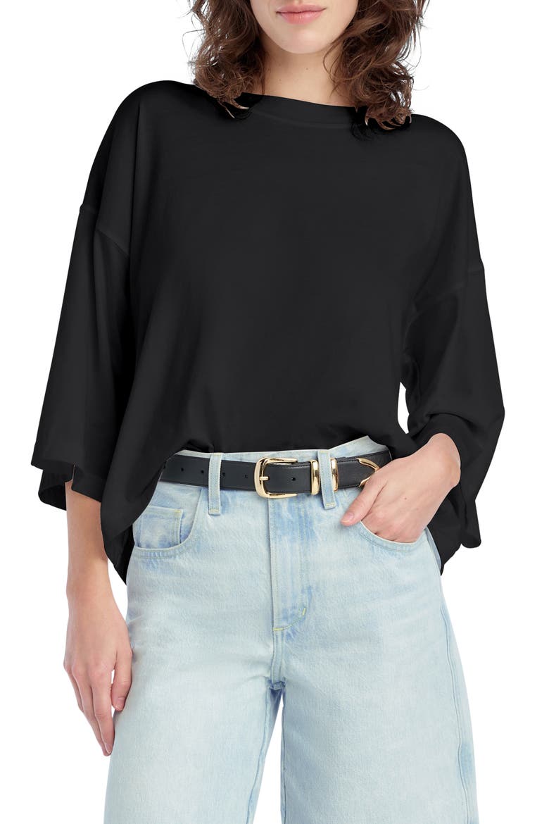 The Over It Organic Cotton Tee, Main, color, BLACK