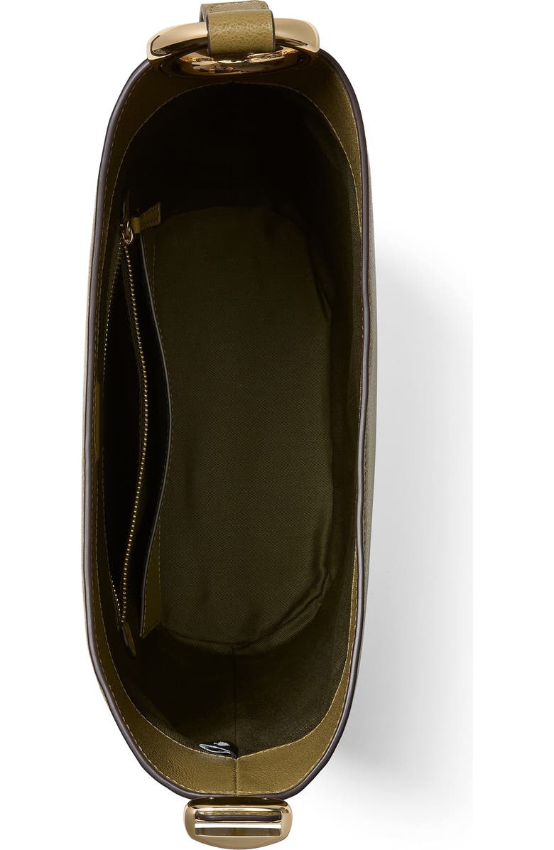 Kate Spade New York halo glazed leather bucket bag, Alternate, color, Dried Thyme