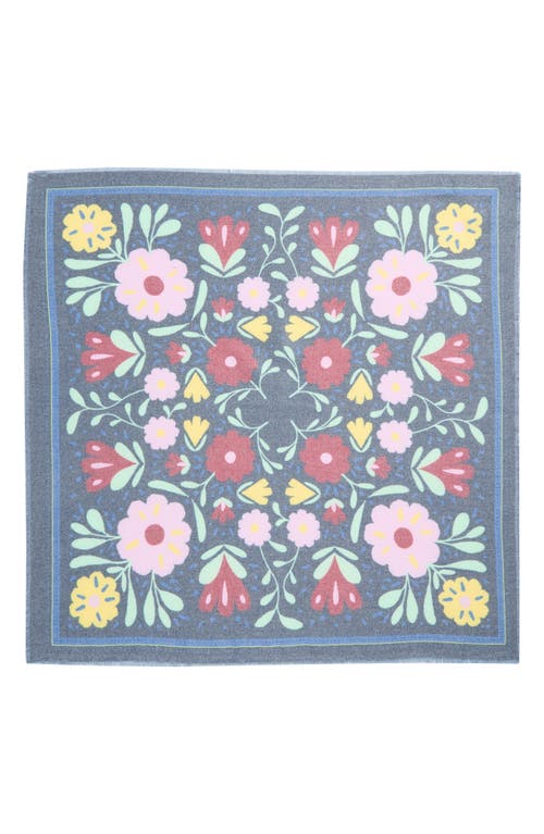 Treasure & Bond Fringe Bandana Scarf In Gray
