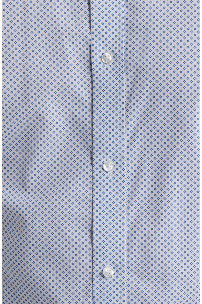 Paris Modern Fit Neat Geometric Print Cotton Dress Shirt, Alternate, color, WHITE