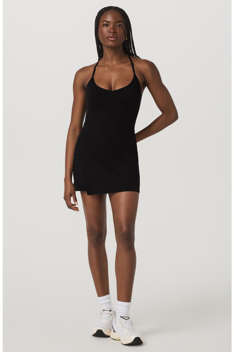 Solstice Performance Dress, Alternate, color, BLACK