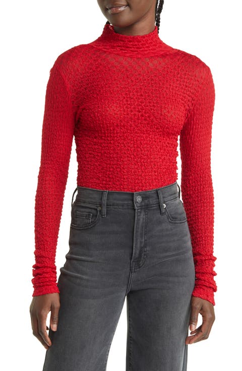 Mesh Turtleneck
