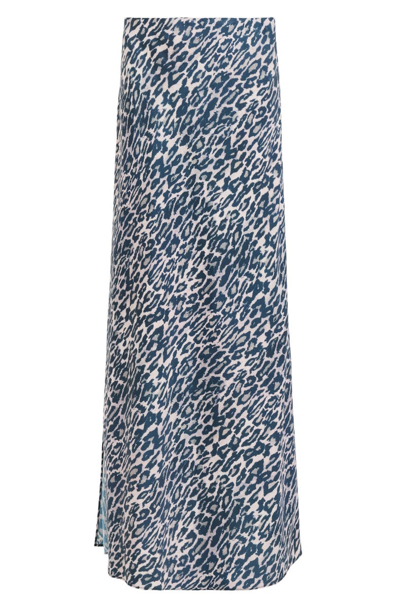 AllSaints Bryony Leopard Print Satin Maxi Skirt, Alternate, color,