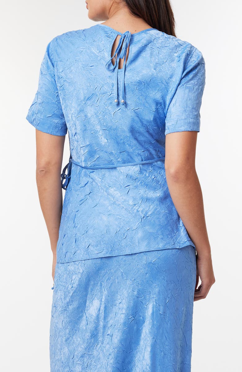 Scotch & Soda Side Tie Crushed Satin Top, Alternate, color, 