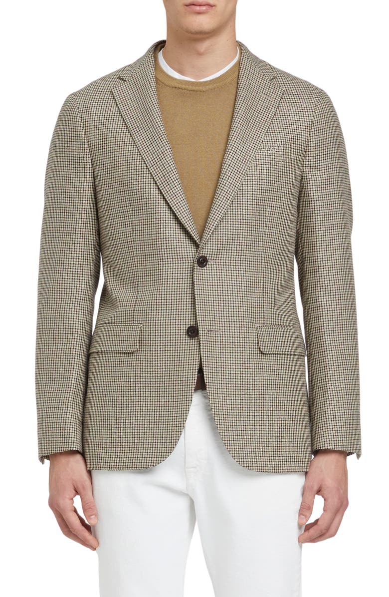 Boglioli Houndstooth Wool, Silk & Cashmere Sport Coat, Main, color, 