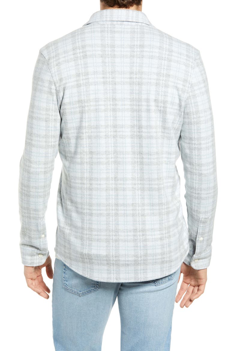 Legend Plaid Flannel Button-Up Shirt, Alternate, color, GREY CREAM PLAID