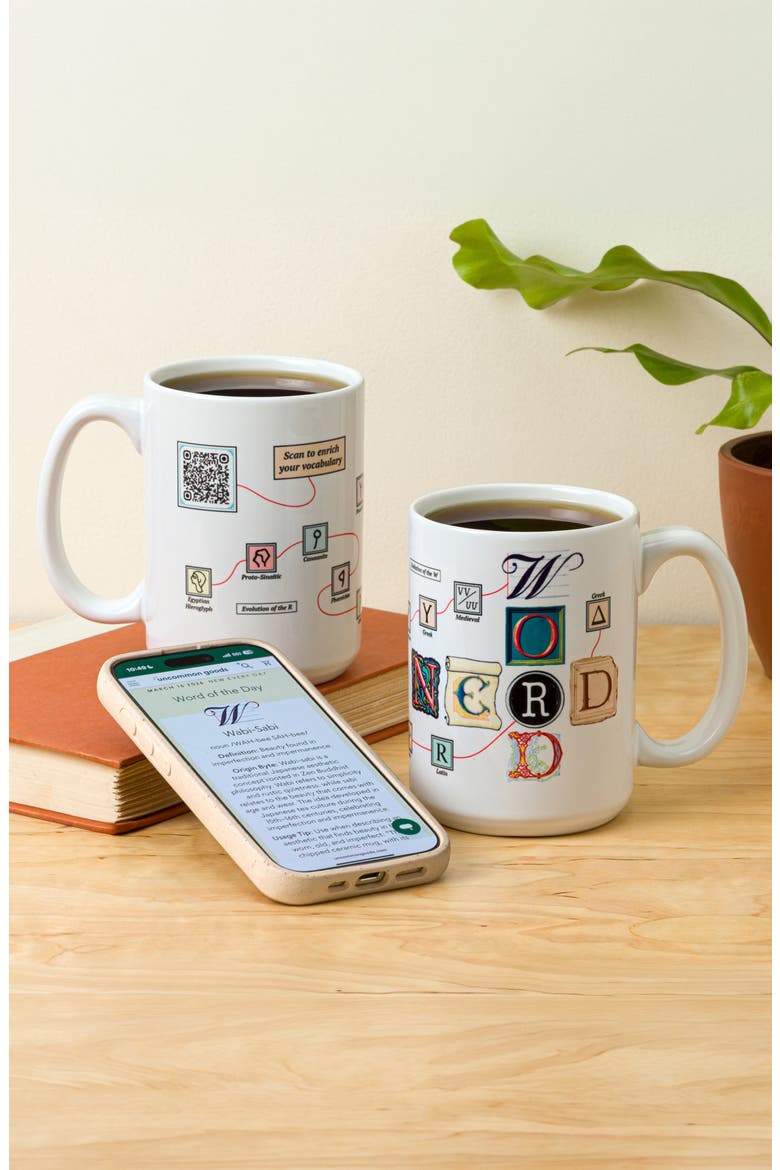 Word Nerd Interactive QR Mug, Alternate, color, Multi
