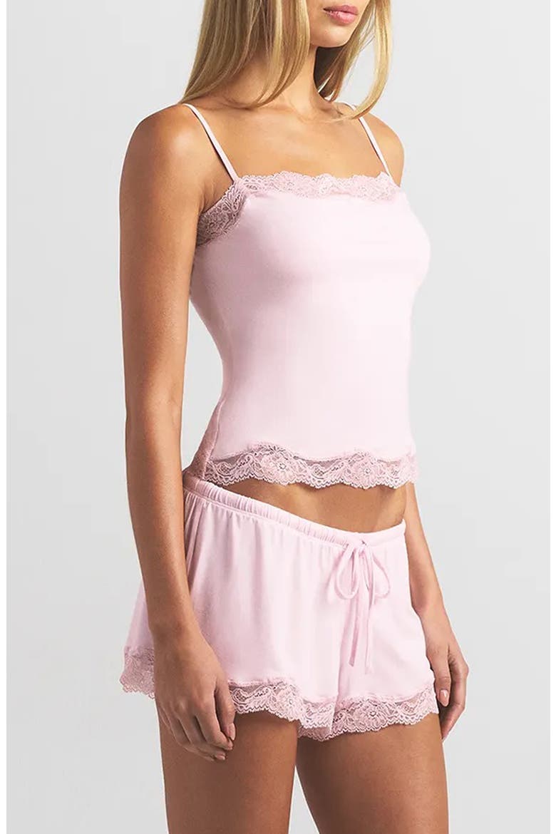 Lace Trim Pajamas, Alternate, color, BLOOM