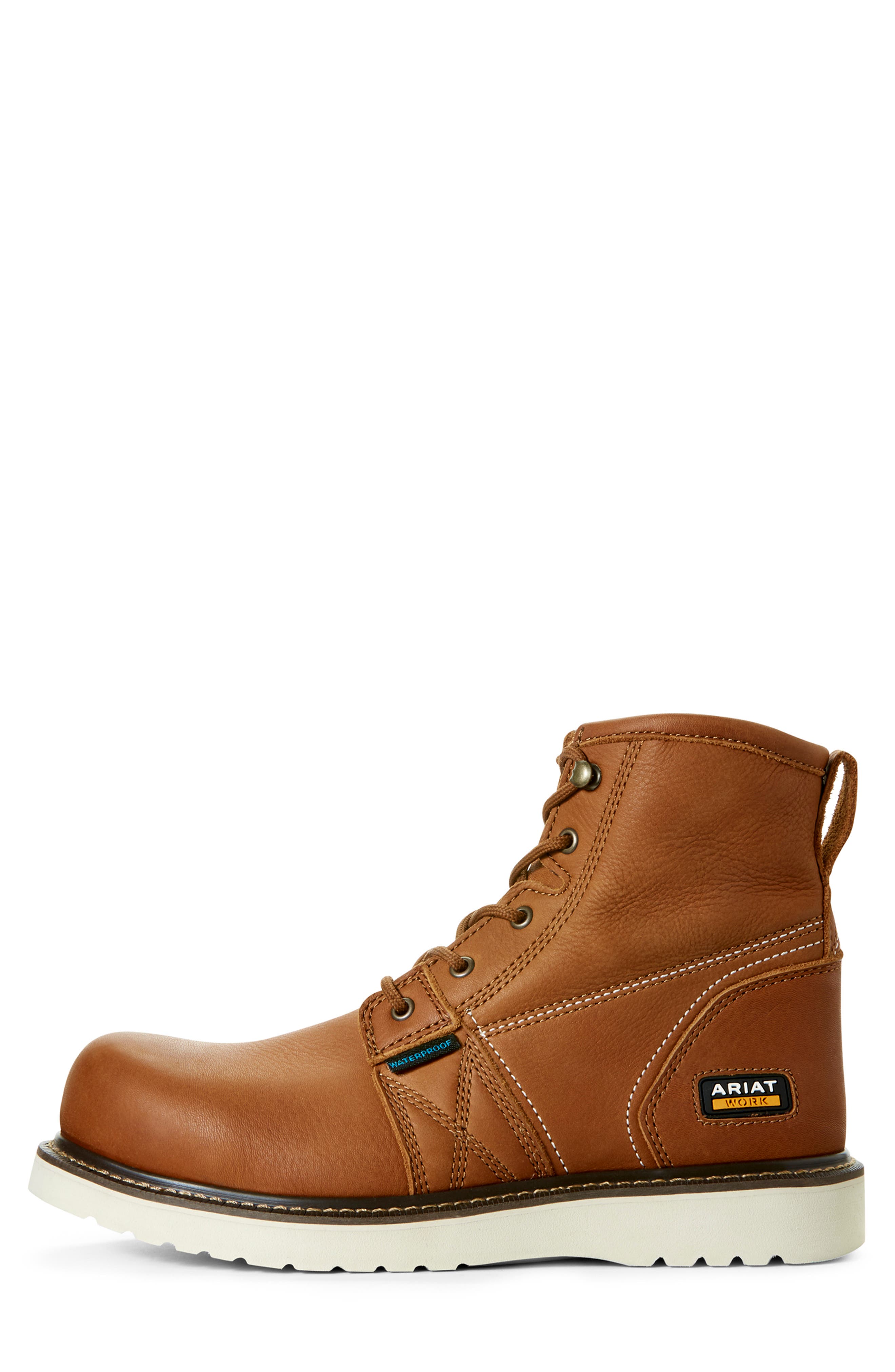Ariat Rebar Wedge 6-Inch Waterproof Work Boot, Alternate, color, Golden Grizzly