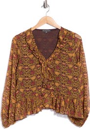 Adrianna Papell Ruffle Peplum Top