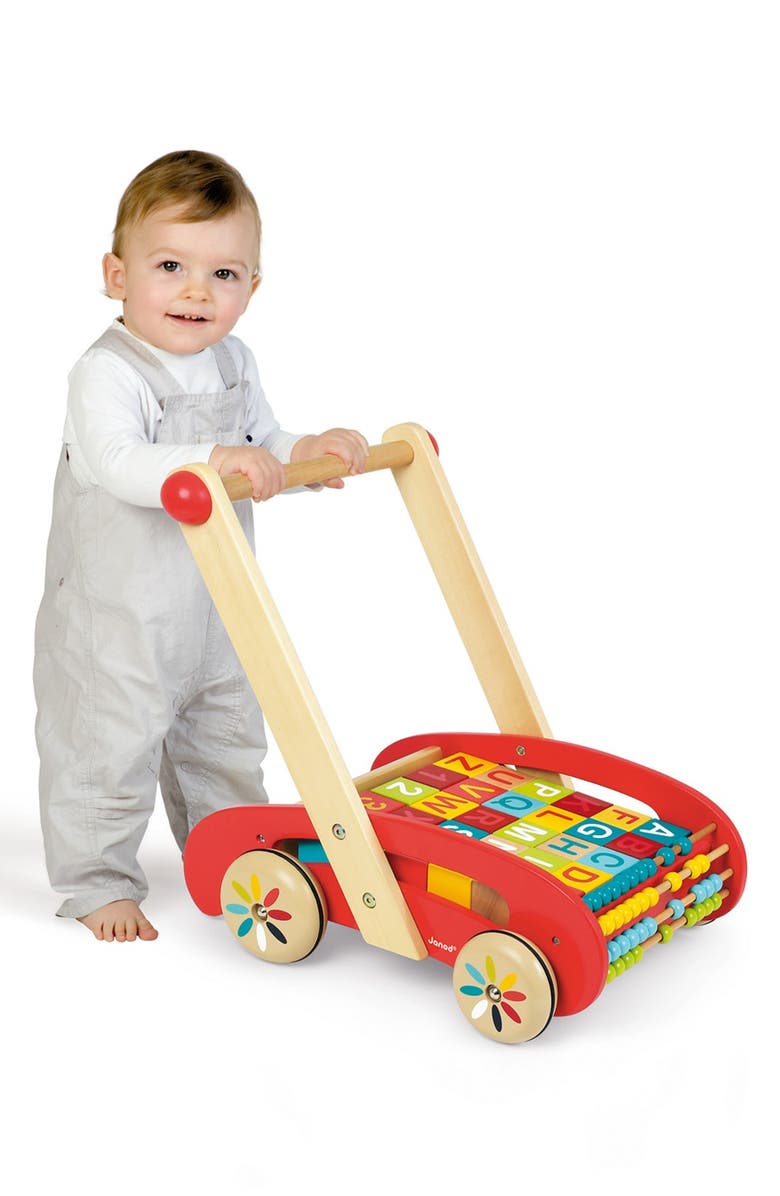 Janod ABC Wooden Block Buggy, Alternate, color,