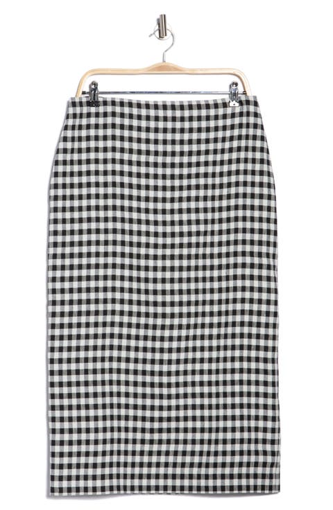 Phoebe Gingham Linen Blend Skirt