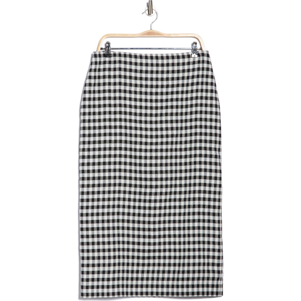 A.l.c . Phoebe Gingham Linen Blend Skirt In Multi