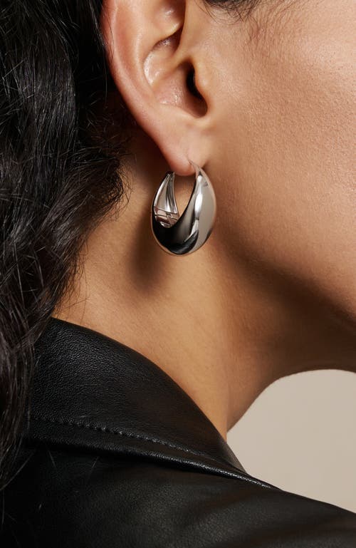 Rc Retro Chic Drop Hoop Earrings In Silver