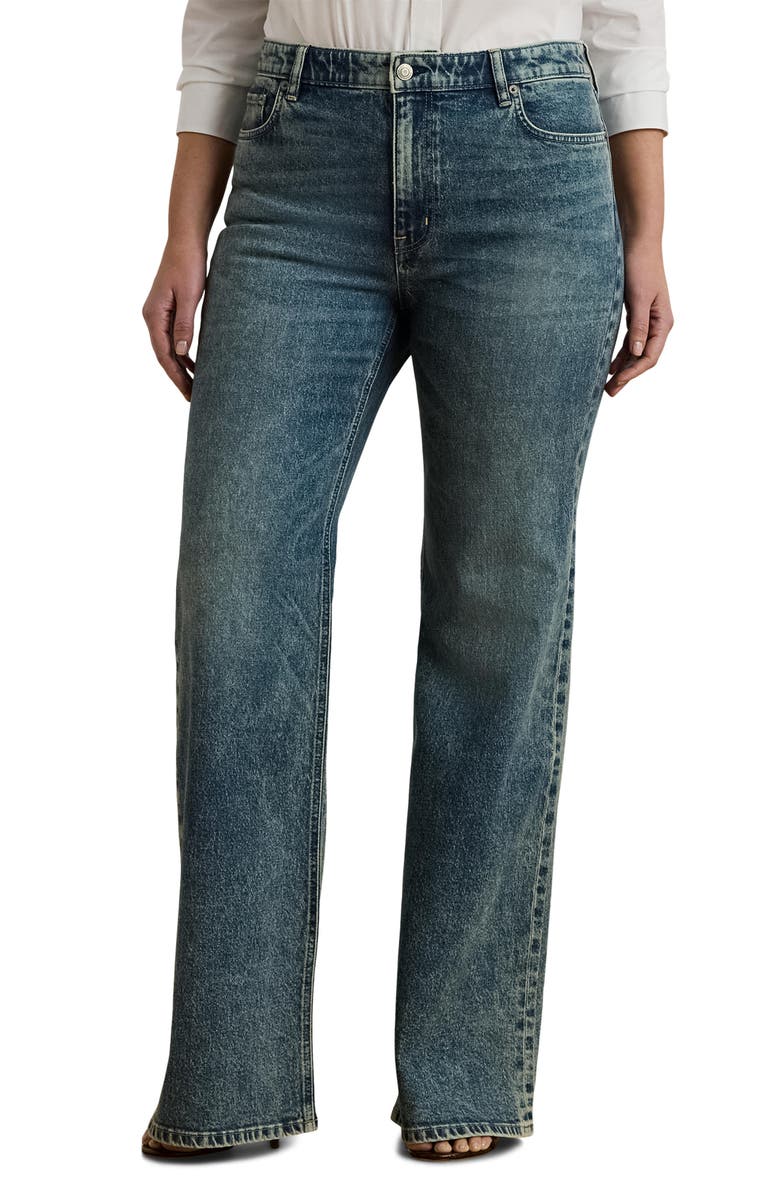 Lauren Ralph Lauren High Waist Flare Leg Jeans, Main, color, 