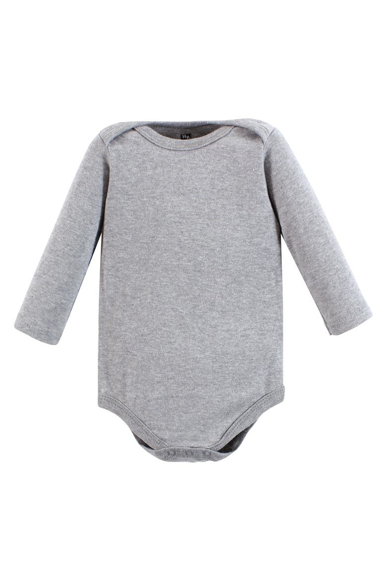 Long-Sleeve Cotton Bodysuit Collection 7-Piece Set, Alternate, color, Animal Adventure 7-Pack