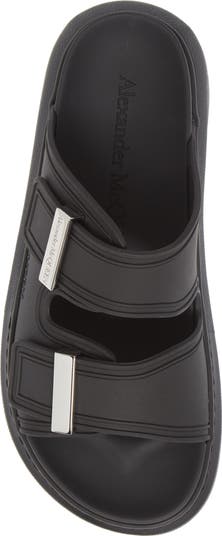 【Alexander McQueen】SANDAL◆787160W4K79 Alexander Mcqueen New Ivory Leather Punk Ankle Strap Sandals