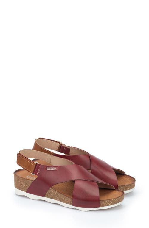 Pikolinos Mahon Platform Sandal In Rubi