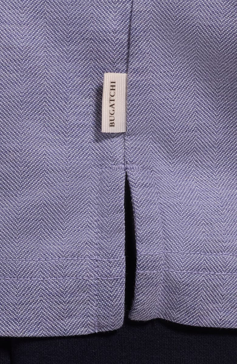 Bugatchi Tipped Johnny Collar Polo, Alternate, color, Orchid