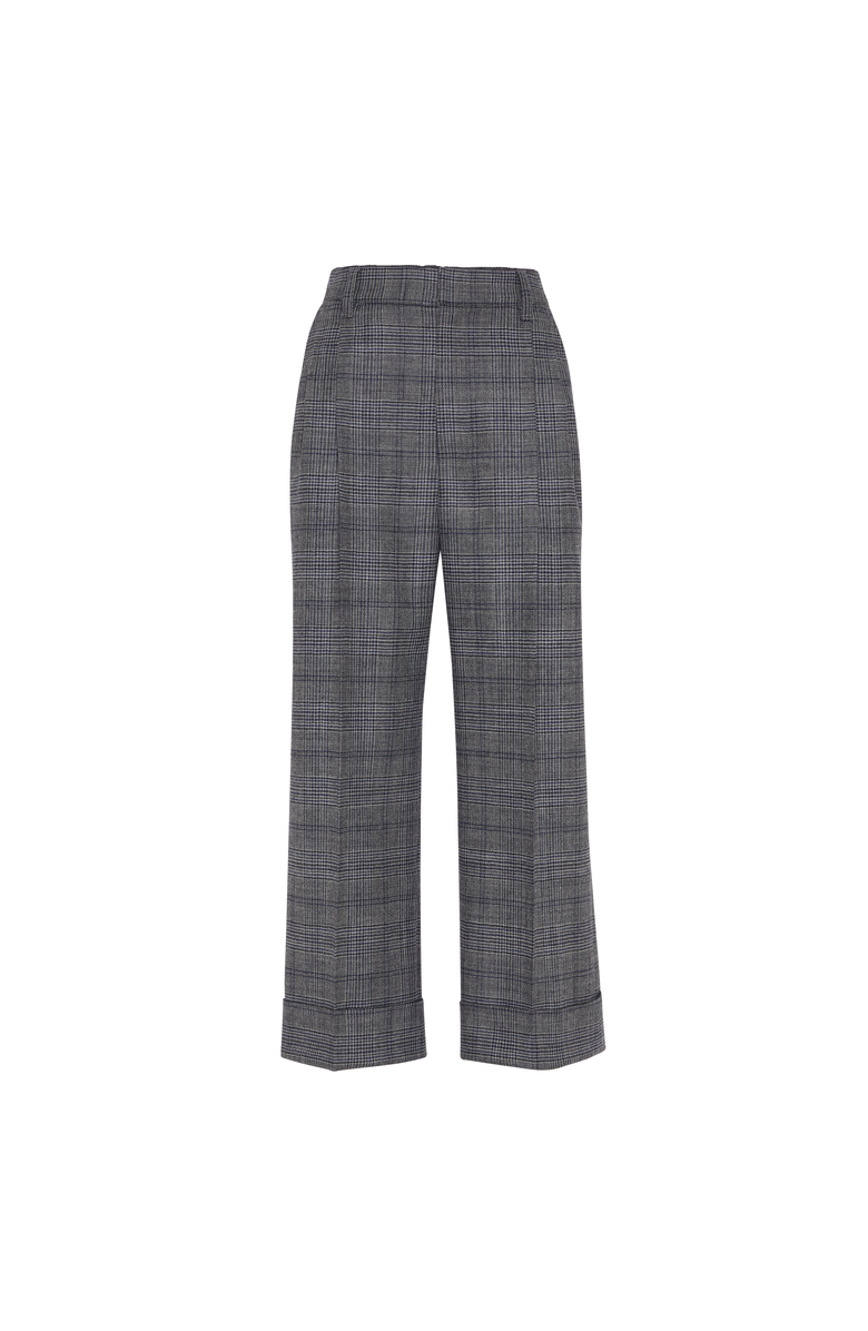 Brunello Cucinelli Prince of Wales trousers, Main, color, Grey
