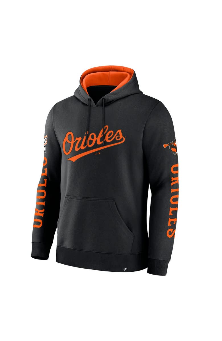 FANATICS Men's Fanatics Black Baltimore Orioles Big City Legacy Fleece Pullover Hoodie, Alternate, color, Black