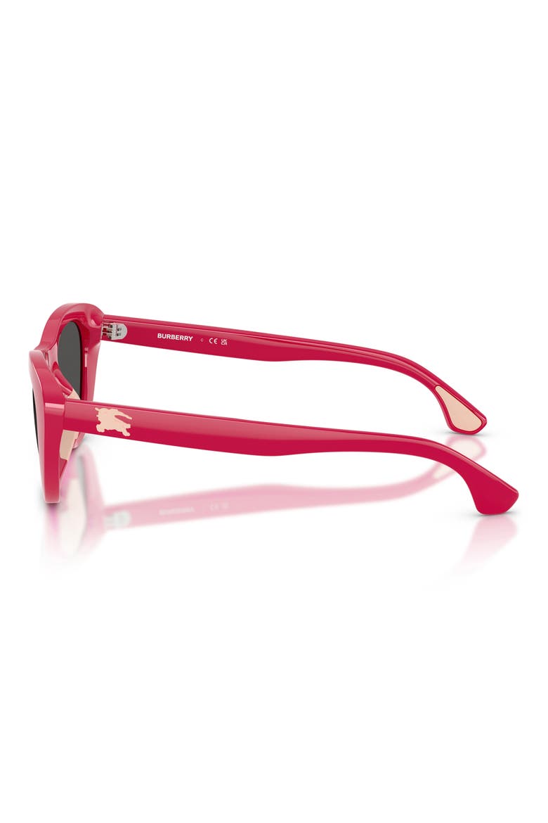 Kids' 49mm Small Cat Eye Sunglasses, Alternate, color, FUCHSIA / DARK GREY