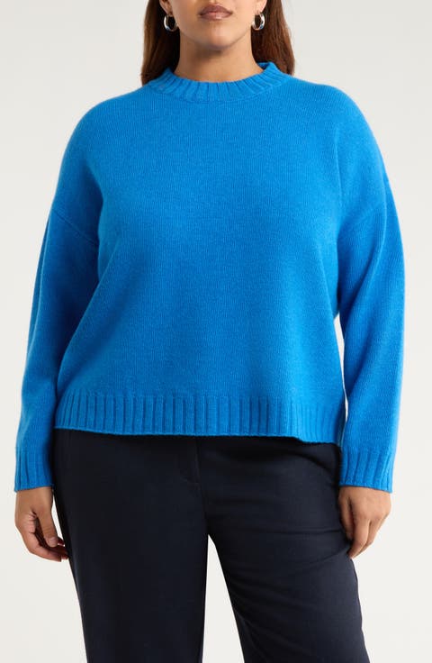 Evening Bay Merino Wool Blend Crewneck Sweater (Plus)