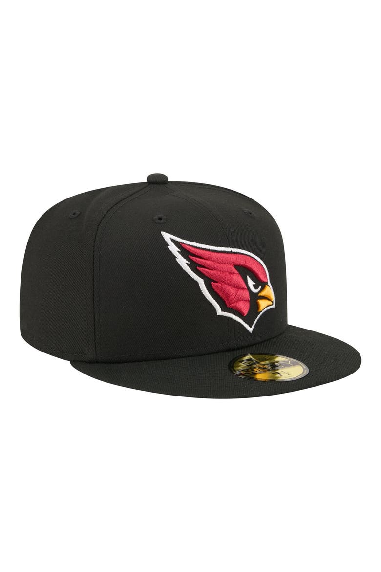 Men's New Era Black Arizona Cardinals 59FIFTY Fitted Hat, Alternate, color, Black