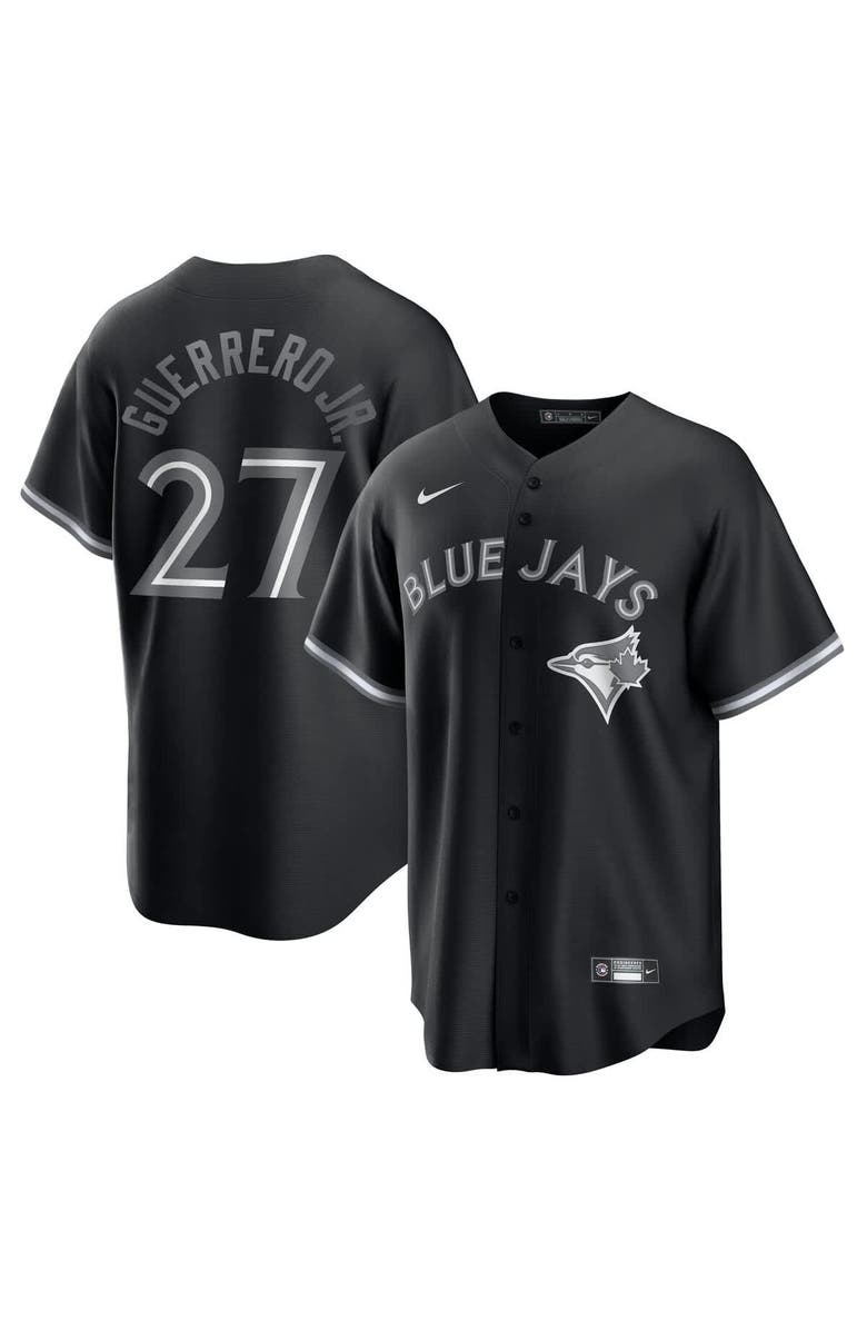 Nike Men's Nike Vladimir Guerrero Jr. Black Toronto Blue Jays Lights Out Replica Player Jersey, Alternate, color,